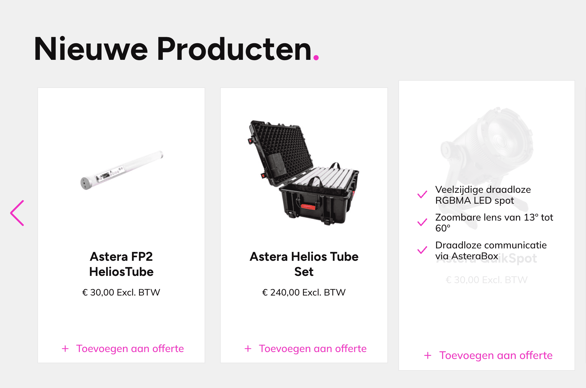 rental supplier producten